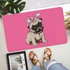 Carpets Animal Cute Pug Dog Printed Flannel Floor Mat Bathroom Decor Carpet Non-Slip For Living Room Kitchen Welcome DoormatCarpets