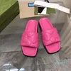 Diseñador colorElectric bordado zapatillas perezosas clásicas para mujer Cuero suave inferior Diapositivas sandalia