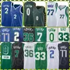 Luka Doncic Jayson Tatum Maglie da basket Jaylen Brown Kyrie Irving 12 Ja Morant Retro Marcus Smart Larry Nero 77 33 36 2 0 41 Camicia bianca Dirk Nowitzki Uomo