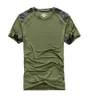 Heren t shirts snel droge slanke fit tees mannen patchwork t-shirts compressie shirt tops bodybuilding fitness o-neck korte mouw man