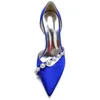 Dress Shoes Pointed Toe Lady Satin Evening D'orsay Pumps With Pearls Elegant Bridal Wedding Prom Party Thin Heels 3 Inches Heel