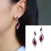 Dangle Boucles D'oreilles Lustre Spirale Rubis De Luxe Bijoux Pour Femmes Esthétique Halloween Accessoires AccessoiresDangle