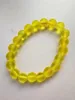 Strand 10 MM Natural Stone Bracelet Lemon Yellow Crystal Glass Healing Balance Beads Reiki Buddha Prayer Yoga Women