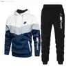 2023 Men's Brand Printed Bmw Autumn and Winter Sports Leisure Fitness Suit with a Little Hoodie Sweatshirt Pants