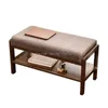 Clothing Storage & Wardrobe Shoe-changing Stool Solid Wood Removable And Washable Sofa Fabric Shoe-trying Shoe Rack Simple Mode