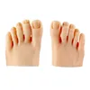 Falsche Nägel 1PC Nagelpraxis Fußschaufensterpuppe mit gefälschten Zehen für Pediküre Training Display Silikonmodell