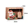 Wrap Prezent 12PC świąteczne cukierki ciasteczka pudełko pudełko papierowe opakowanie papierowe kraft w stylu europejskim torby uczty santa snowman torba noe