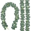 Flores decorativas de 180 cm de videira artificial eucalipto anel de flor anel de flor casa decoração de hera arco de casamento ao ar livre planta verde