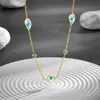 Mooie vrouwen Style Evil Eye Pendant ketting roestvrijstalen sieraden voor cadeau