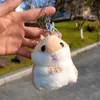 Cartoon Hamster Pendant Keychain Car Doll Pendant Plush Toys Girl Gift Grab Machine Doll Wholesale