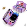 Collana staccabile Fiore Folio Cerniera Custodia per telefono Vogue per iPhone 14 13 12 11 Pro Max Samsung Galaxy S23 Ultra S22 Slot multipli per carte Portafoglio Catena Borsa Shell