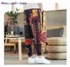 Wangcai01 Męskie spodnie drukowane mężczyźni kobiety workowate Pants Hip Hop Joggers Przyczynowe luźne spodnie Aladdin Crotch szerokie nogi bawełniane spodnie lniane 0318h23