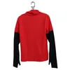 Heren t shirts 2023-stijl modevlakte lange mouw training casual patchwork turtleneck tee t-shirt top