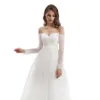 New Special Occasion Dresses Off Shoulder Chinese Style White French Mid Waist Evening Dress YJH003