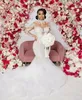 2023 Plus Size Arabic Aso Ebi Lace Beaded Mermaid Wedding Dress High Neck Sheer Neck Long Sleeves Vintage Sexy Bridal Gowns Dresse212P