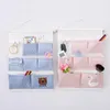 Storage Bags Cartoon Cotton Linen Hanging Bag 7 Pocket Multifunctional Phone Make-up Organizer Door Wall Home Pouch