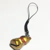 Whole 50pcs Gold Lucky Cat Maneki Neko Japanese Bell 2 3 cm Gold Rich Black Strap308x