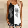 Damestanks Ropa Mujer 2023 Zomer tops voor vrouwen sexy criss cross terug back tank halter losse holte camisole shirt t shirts vest tuniek