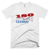 Herr t-skjortor Bomullstryck Mens Summer O-Neck Cessna 180 (Red/Blue) Flygplan T-shirt-Personlig med N# tee-skjorta