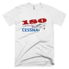 Męskie koszule T Bawełniane druk męskie Summer O-Neck Cessna 180 (czerwony/niebieski) T-shirt samolot-spersonalizowana z koszulą N# Tee