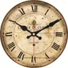 Väggklockor träklocka rustikt land stora romerska siffror moderna kvarts horloge wathces relogio de parede kontor heminredning