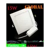 2016 LED -panelbelysning 15W 1300 Lumen Round Square Lamp Super Thin Tak Ljus naturlig vit varm inomhusbelysning Real Drop Delivery DHDFA