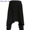 Wangcai01 Herenbroeken Brand Cool Heren Gothic Punk Style Harembroek Zwarte hiphop slijtage losse broek Draaiing Baggy dansende kruisbroek 0318H23