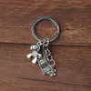 Keychains Fortune Vintage Horse Dollar Flowers Pendant Lucky Hanging Chain Charm Keychain Unique Design Fashion Coin Car Keyring