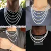 2 mm 3 mm 4 mm 5 mm 6,5 mm 7 mm 7,5 mm 8 mm Klassiskt halsband Silver Vvs Moissanite Herrkedjor Fine Jewelry Tennis Chain