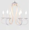 Chandeliers Modern Elegant Nordic White Black Metal Light For Dinning Room Lamparas De Techo