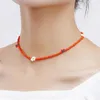 Kedjor Fashion Chain Necklace For Women Bohemian Color Daisy Clavicle Choker Handvävd grossist Creative Simple Girl Jewelry