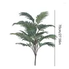 Flores decorativas 1 peça Plantas de palmeiras tropicais grandes folhas artificiais de folhas falsas de simulação verde Bonsai Trees Branches para escritório em casa