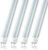 4FT 28W LED tube lights SMD2835 G13 192LEDS 240 LED Lamp Bulb 4 feet 1.2m Double row 85-265V led fluorescent lighting Stock In USA