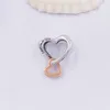 سحر القلب المفتوح نغمة اثنين من الفضة 925 الفضة مع الذهب مطلي GPD Pandora Moments Stread for Fit Charms Beads Jewelry 782642C00 Andy Jewel