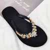 Terlik Tutturum atı Kadın Terlik Yaz Flip Flops Kadın Kristal Bling Plaj Ayakkabıları Açık Düz Sıradan Sandalet Zapatos De Mujer HH729 Z0317