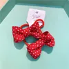 Hårtillbehör 2st Bow Tie Rope Scrunchie Dot Plaid Elastic Handmade Multicolor Band Ponyil Holder Pannband