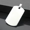 Blank Stainless Steel Military Army Dog Tags Mirror surface laser engravable Fashion Men Pendants dh4544