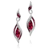 Dangle Boucles D'oreilles Lustre Spirale Rubis De Luxe Bijoux Pour Femmes Esthétique Halloween Accessoires AccessoiresDangle