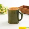 Handmade Natural Bamboo Tea Cup Japanese Style Beer Milk Cups With Handle Green Ecofriendly Travel Crafts