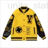 Kurtki męskie projektant żółta kurtka baseballowa Mężczyźni odzież designerska skórzana rękaw Bombowca Zima harajuku japońska marka motocykl 11 053p