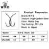 Fiskekrokar W.P.Eteflon Coated Fishing Hook 30pcs/1Set Carp Fishinghook Matte Gray Barbed Curve Shank Gripper Fishhooks Fishing Tackle Pesca P230317