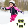 Knie pads elleboog kinderen ellebogen set - 6pcs beschermend tandwiel verstelbaar ademende lucht gaasstof die wordt gebruikt voor rolschaatsenfiets