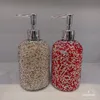 Liquid Soap Dispenser Bling Diamond Hand Sanitizer Bottle 500ml Glass Bathroom Soap Shampoo Shower Gel Dispenser Liquid Lotion Refill Press Head Pink 230317