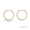 Hoopörhängen Srcoi 24mm Plain Circle Hoops For Women Daily Jewelry Copper Geometric Round Small Huggies Sleep Earring 2023