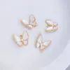 Colliers pendentifs avec pendentifs coquillages Ensembles de bijoux Résultats papillon 14k plaqué or breloques pour la fabrication d'accessoires en laiton bricolagePendentif