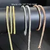 2 mm bred armbandssläckhalsband Moissanite diamantsmycken tenniskedja