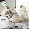 Scarpe casual da donna da uomo Designer Chunky Rhyton Sneaker in pelle stampata con piattaforma Old Daddy Scarpe da ginnastica con logo vintage di lusso Scarpe da donna con fondo spesso Strawberry