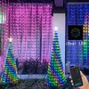 Rideau lumineux cascade adressable RGB, 3x3M, 400LED, contrôle par application, lumières LED pour la décoration de la maison