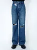 Mäns jeans överdimensionerade kvinnors byxor högkvalitativa knäbyxor adererror mode avslappnad