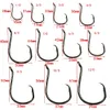 Hameçons de pêche 50pcs 1 / 0-12 / 0 Octopus Circle Hameçons de pêche barbelés Mouche d'eau salée Carpe Offset Hooks Single Bait Jig Worm Assist Fishhook Pesca P230317